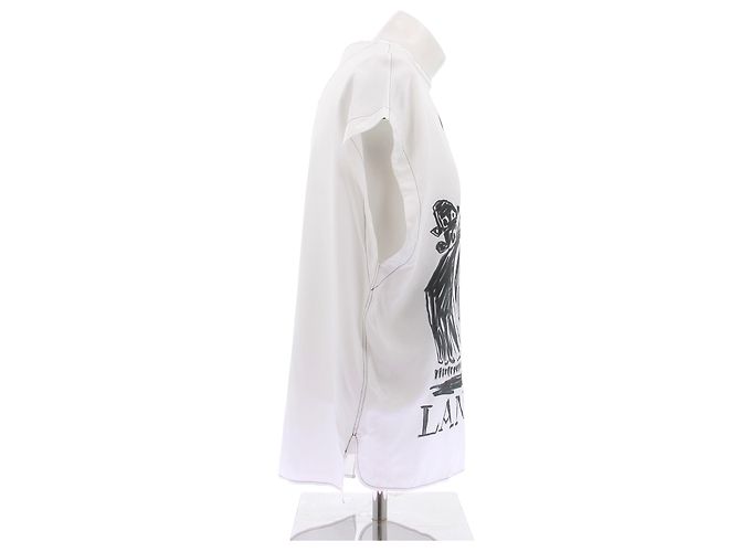 Lanvin Camiseta con abertura estampada M&D - vista 3