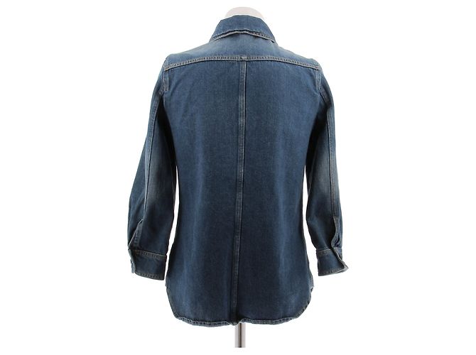 Camicia Chloé in denim blu cotone Taglia 36 - vista 2