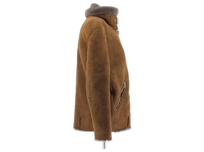 Acne Brauner Lammfellmantel - Ansicht 3
