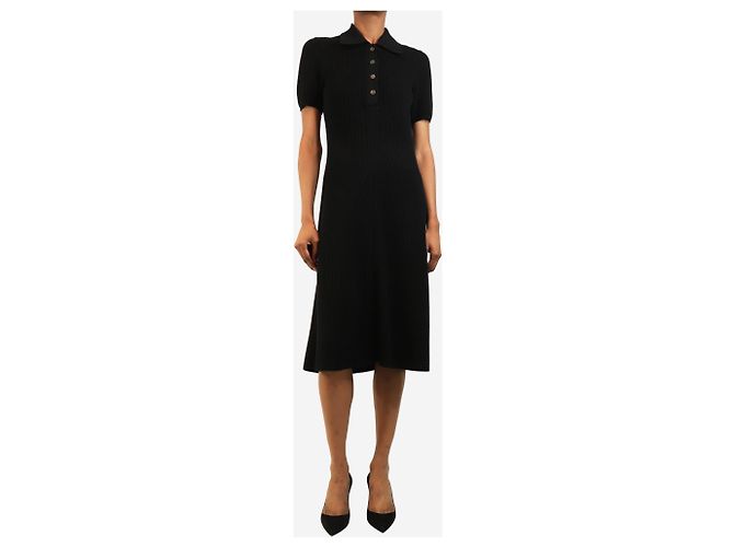 Joseph Vestido polo de punto acanalado negro - size XS - vista 3