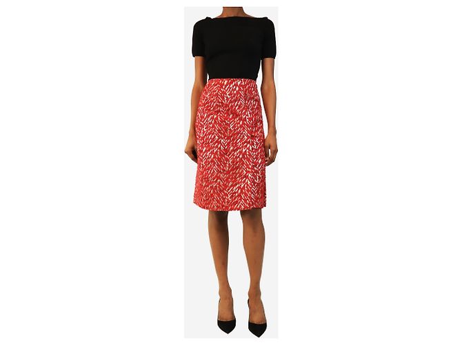 Marni Falda de boucle roja y plateada - size UK 6 - vista 2