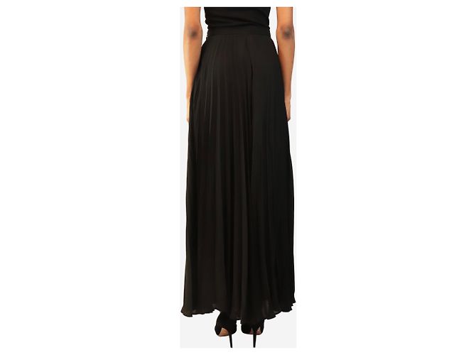 Valentino Saia midi plissada de seda preta - size UK 8 - vista 3