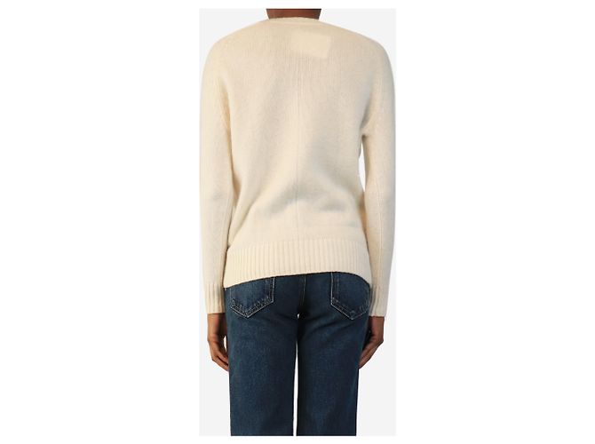 Joseph Pull col rond en cachemire crème - taille XXS - vue 2