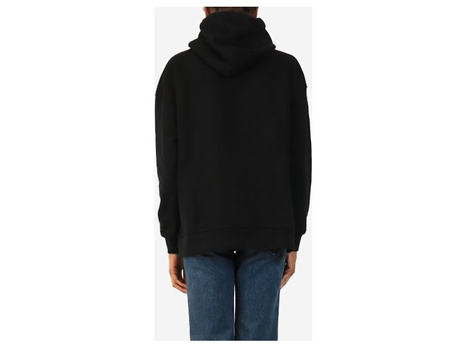 Ganni Sudadera con capucha bordada negra - size XS - vista 2
