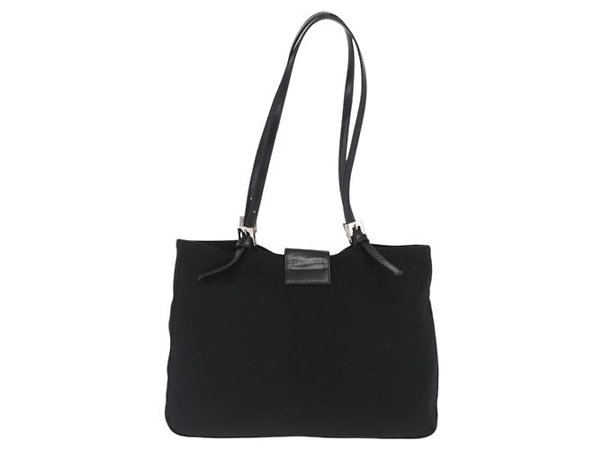 FENDI Mamma Baguette Tote Bag Schwarz Silber - Ansicht 2