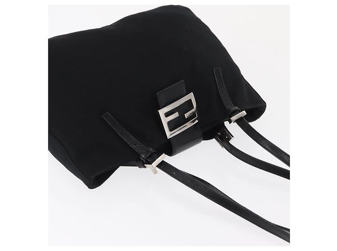 FENDI Mamma Baguette Tote Bag Schwarz Silber - Ansicht 6