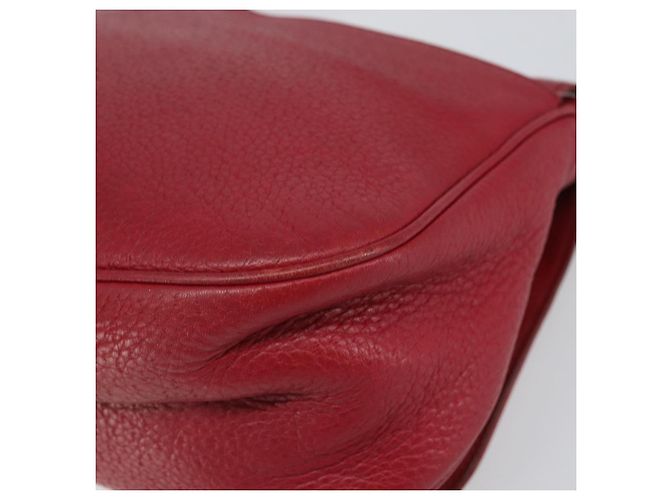 Borsa a tracolla Salvatore Ferragamo Gancini in pelle rossa e oro - vista 15