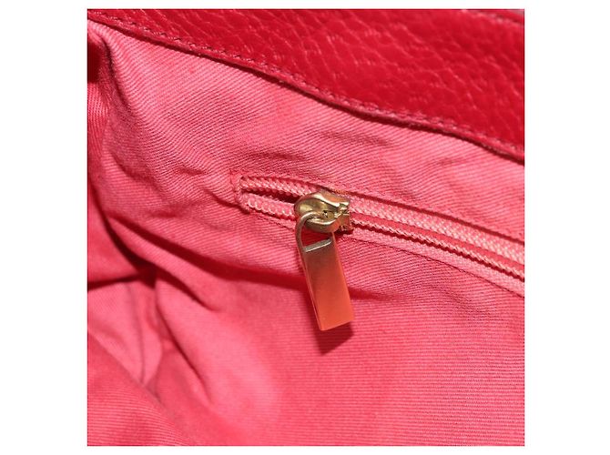 Borsa a tracolla Salvatore Ferragamo Gancini in pelle rossa e oro - vista 20