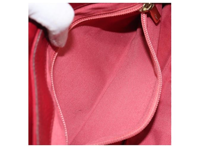 Borsa a tracolla Salvatore Ferragamo Gancini in pelle rossa e oro - vista 21