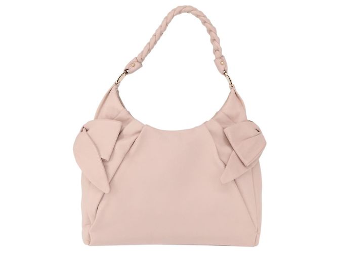 Borsa a tracolla Salvatore Ferragamo Vala Ribbon in pelle Rosa Oro - vista 13