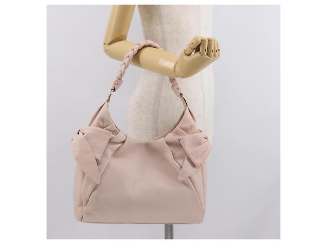 Borsa a tracolla Salvatore Ferragamo Vala Ribbon in pelle Rosa Oro - vista 23