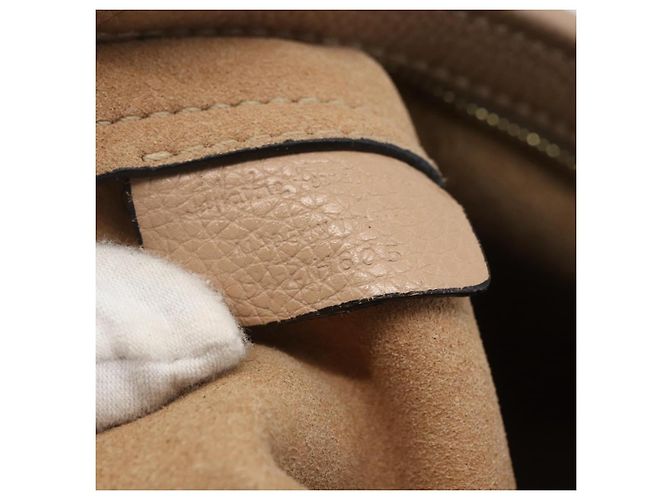 Borsa Tote Salvatore Ferragamo Vala in pelle beige e oro - vista 12