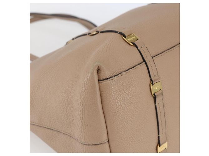 Borsa Tote Salvatore Ferragamo Vala in pelle beige e oro - vista 14