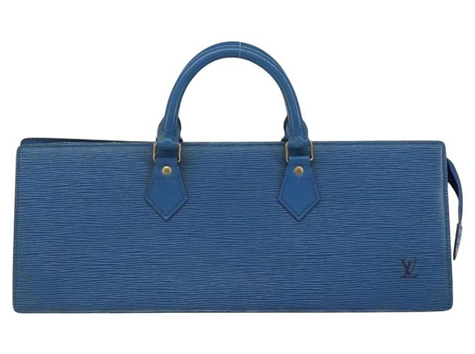 LOUIS VUITTON Epi Sac Triangle Hand Bag Blue M52095 LV - vista 13
