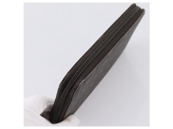 Portafoglio lungo FENDI Zucca Canvas PVC Nero Marrone - vista 5