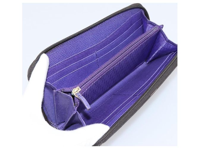 Portafoglio lungo FENDI Zucca Canvas PVC Nero Marrone - vista 9