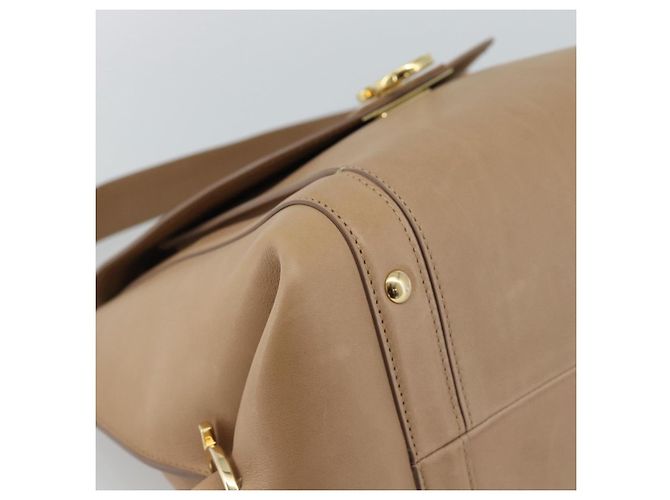 Borsa Salvatore Ferragamo Gancini in pelle 2way Beige Gold - vista 15