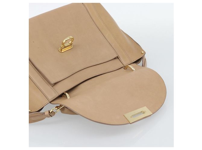 Borsa Salvatore Ferragamo Gancini in pelle 2way Beige Gold - vista 19