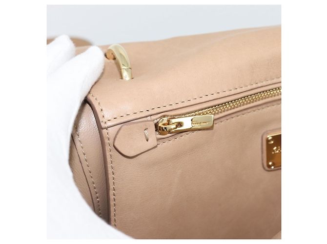 Borsa Salvatore Ferragamo Gancini in pelle 2way Beige Gold - vista 23