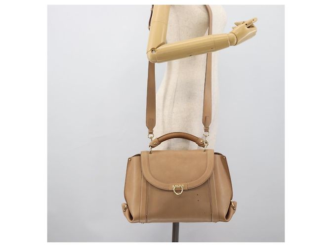 Borsa Salvatore Ferragamo Gancini in pelle 2way Beige Gold - vista 26