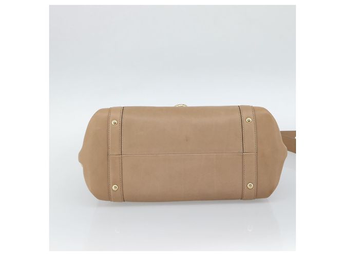 Borsa Salvatore Ferragamo Gancini in pelle 2way Beige Gold - vista 5