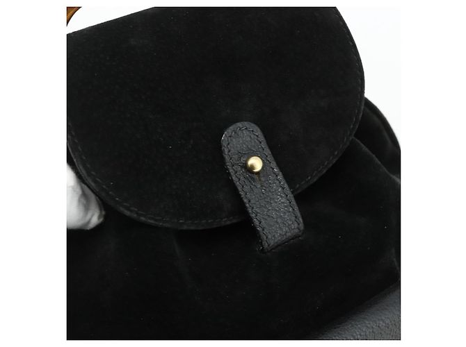 Zaino GUCCI Bamboo Suede Black Gold 003 2034 0030 - vista 10