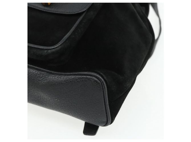 Zaino GUCCI Bamboo Suede Black Gold 003 2034 0030 - vista 16