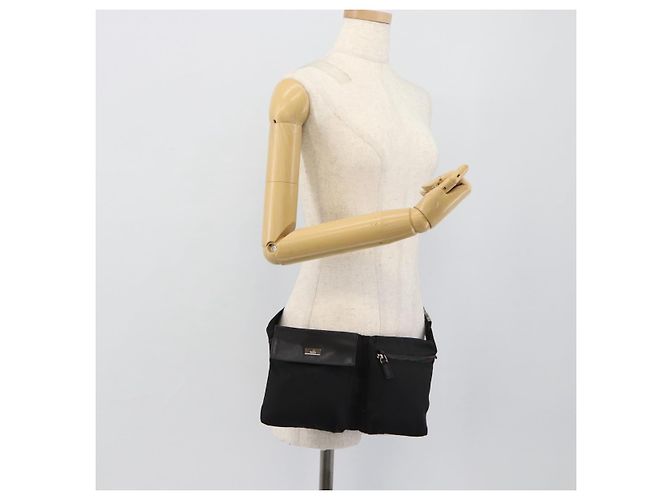 Bolsa de cintura GUCCI Nylon Black Silver 28566 - vista 26