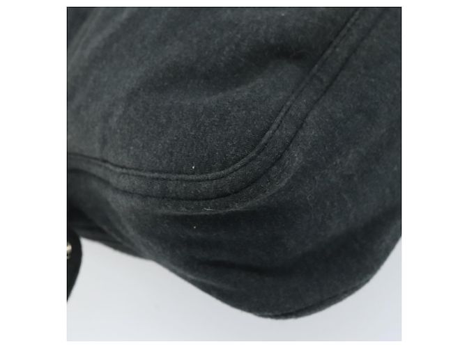 Bolsa de mão FENDI Mamma Baguette em algodão Gray Silver - vista 14