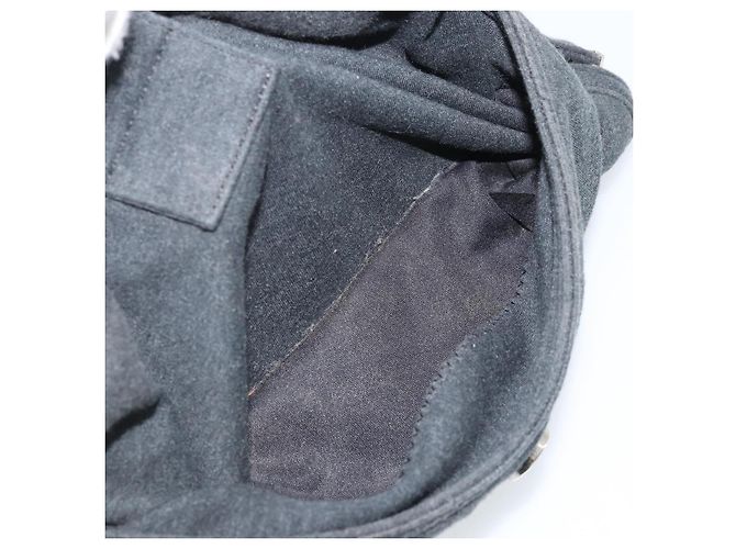 Bolsa de mão FENDI Mamma Baguette em algodão Gray Silver - vista 24