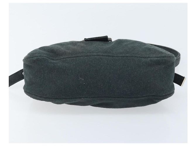 Bolsa de mão FENDI Mamma Baguette em algodão Gray Silver - vista 5