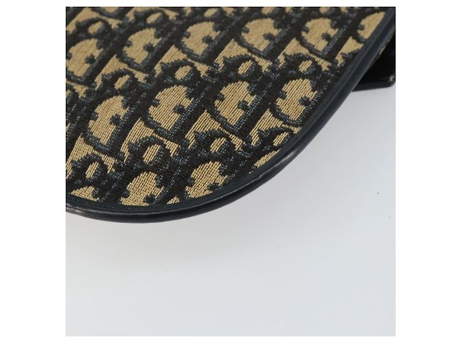 Christian Dior Trotter Canvas Schultertasche Navy Gold - Ansicht 15