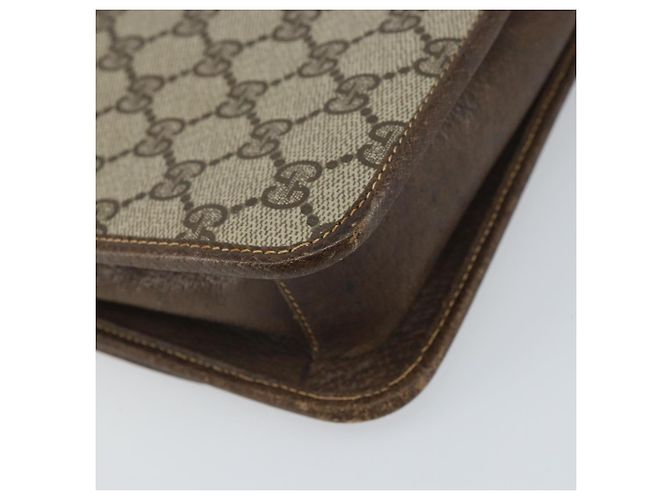 Borsa a tracolla GUCCI GG Supreme Web Sherry Line PVC Beige Gold - vista 16