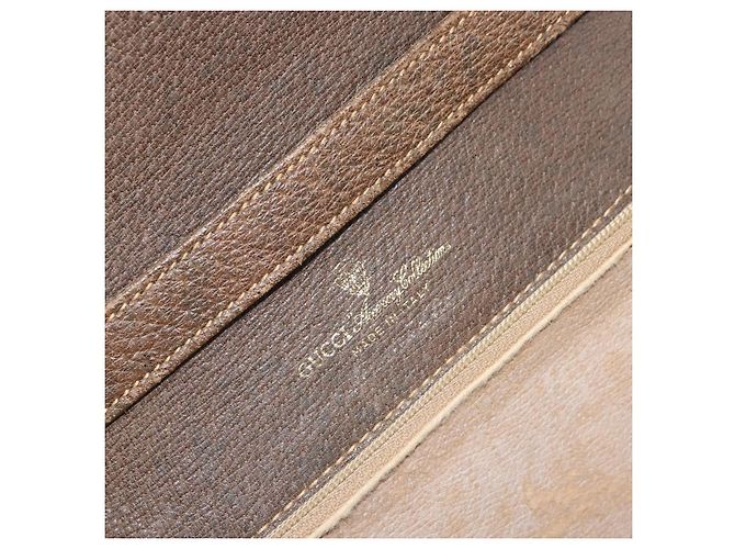 Borsa a tracolla GUCCI GG Supreme Web Sherry Line PVC Beige Gold - vista 18