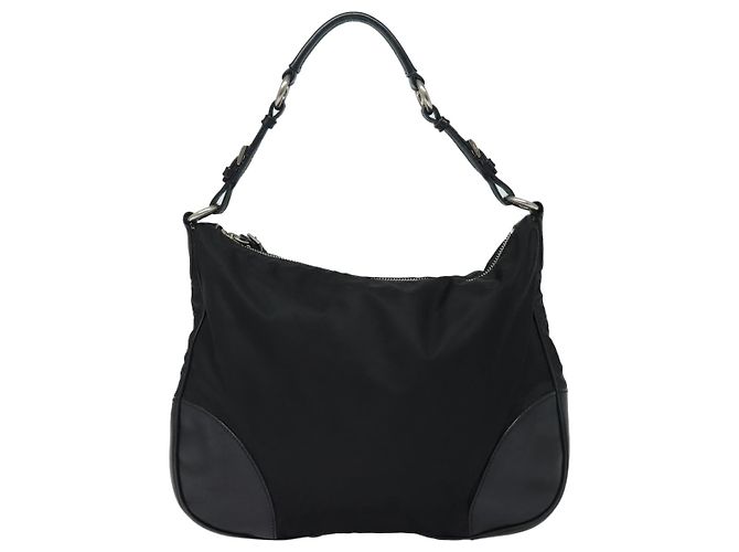 Jacquard Bolso de hombro PRADA Nylon Black - vista 13
