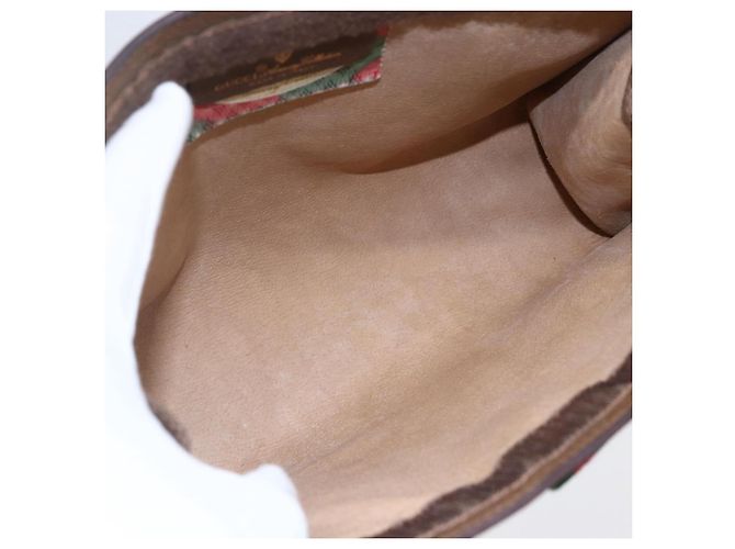Borsa GUCCI GG Supreme Web Sherry Line PVC Beige Gold 89 01 032 - vista 10