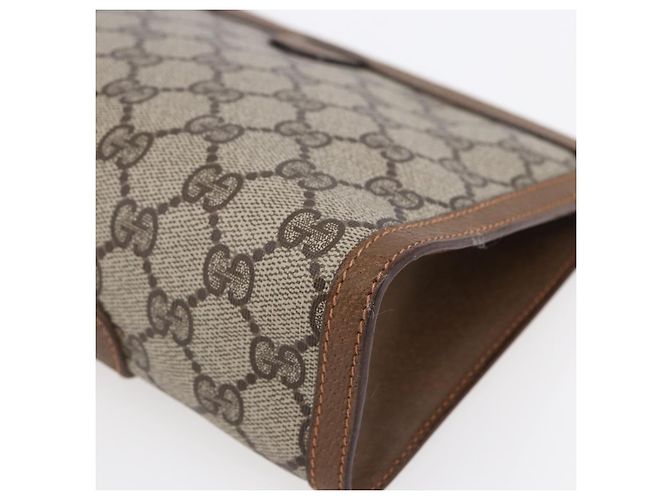 Borsa GUCCI GG Supreme Web Sherry Line PVC Beige Gold 89 01 032 - vista 15