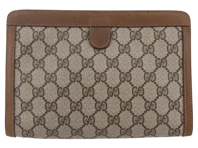 Borsa GUCCI GG Supreme Web Sherry Line PVC Beige Gold 89 01 032 - vista 2