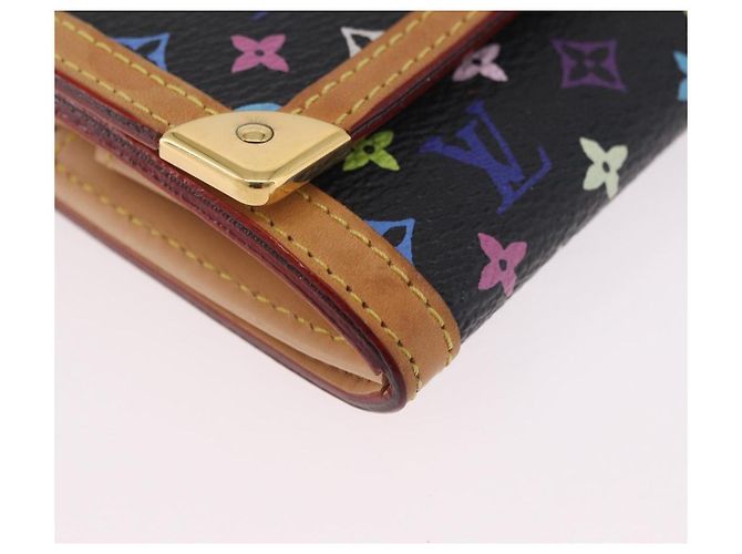 LOUIS VUITTON Monogram Multicolor Porte Monnaie Pla Black M92656 LV - vista 7