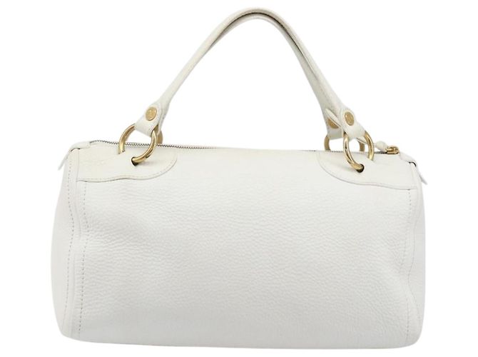 Edge Céline CELINE Hand Bag Leather White Gold - view 2