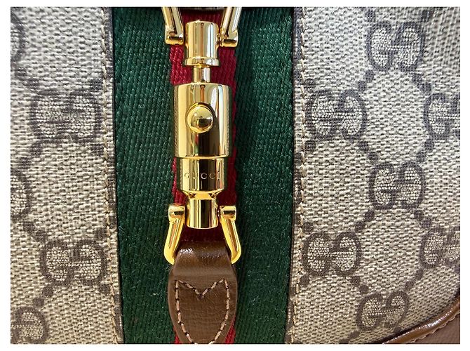 Bolso Gucci Jackie 1961 GG Supreme Canvas Marrón - vista 3