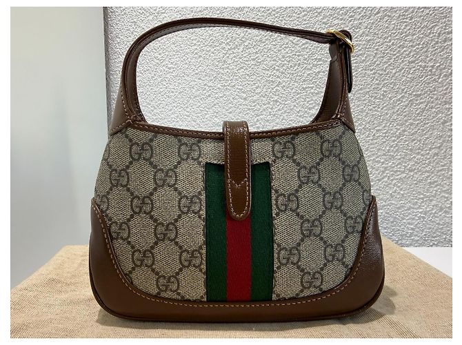Bolso Gucci Jackie 1961 GG Supreme Canvas Marrón - vista 4