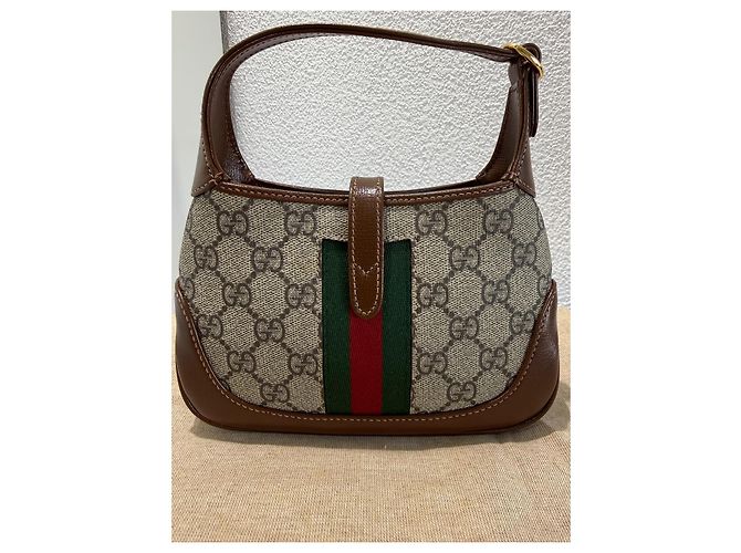 Bolso Gucci Jackie 1961 GG Supreme Canvas Marrón - vista 5