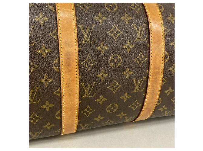 Louis Vuitton Brown Boston Monogram Keepall Bandoulière 50 - vue 11
