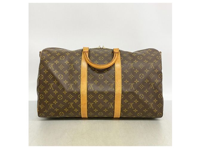 Louis Vuitton Brown Boston Monogram Keepall Bandoulière 50 - vue 14