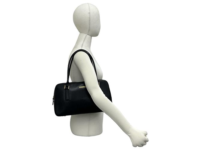 Burberry Handtasche aus schwarzem Leder - Ansicht 2