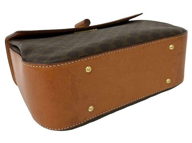 Céline Celine Circle Logo Macadam Pattern Lederhandtasche - Ansicht 7