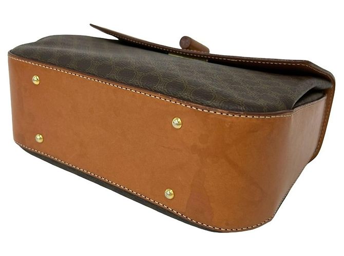 Céline Celine Circle Logo Macadam Pattern Lederhandtasche - Ansicht 8