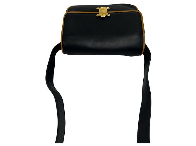 Céline Celine Vintage Triomphe Logo Schultertasche/Pochette aus Leder - Ansicht 4