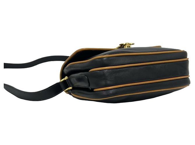Céline Celine Vintage Triomphe Logo Schultertasche/Pochette aus Leder - Ansicht 7